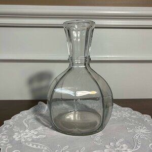 MCM heavy clear glass octagonal carafe / vase